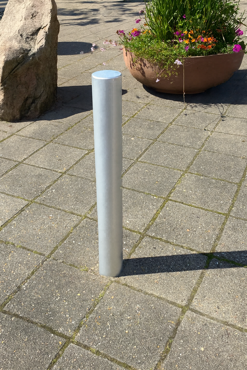 Galvaniseret stål pullert med flad top– til nedstøbning (Ø89 / Ø114 / Ø159) - Billede 4