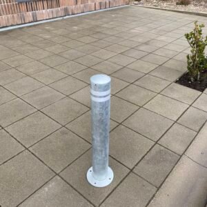 Galvaniseret stål pullert til boltmontage med refleks