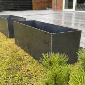 fuldsvejste højbede,plantekasse i cortenstål