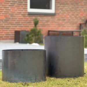 Cylindrisk plantekasse i cortenstål 3mm