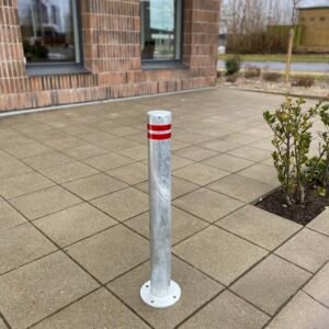 Galvaniseret stål pullert til boltmontage med refleks