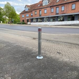 Galvaniseret stål pullert til boltmontage med refleks